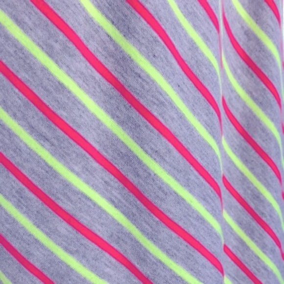 [Maurices] Neon Pink/Yellow Striped Racerback Mini Dress - Women's Size Medium - Picture 6 of 12